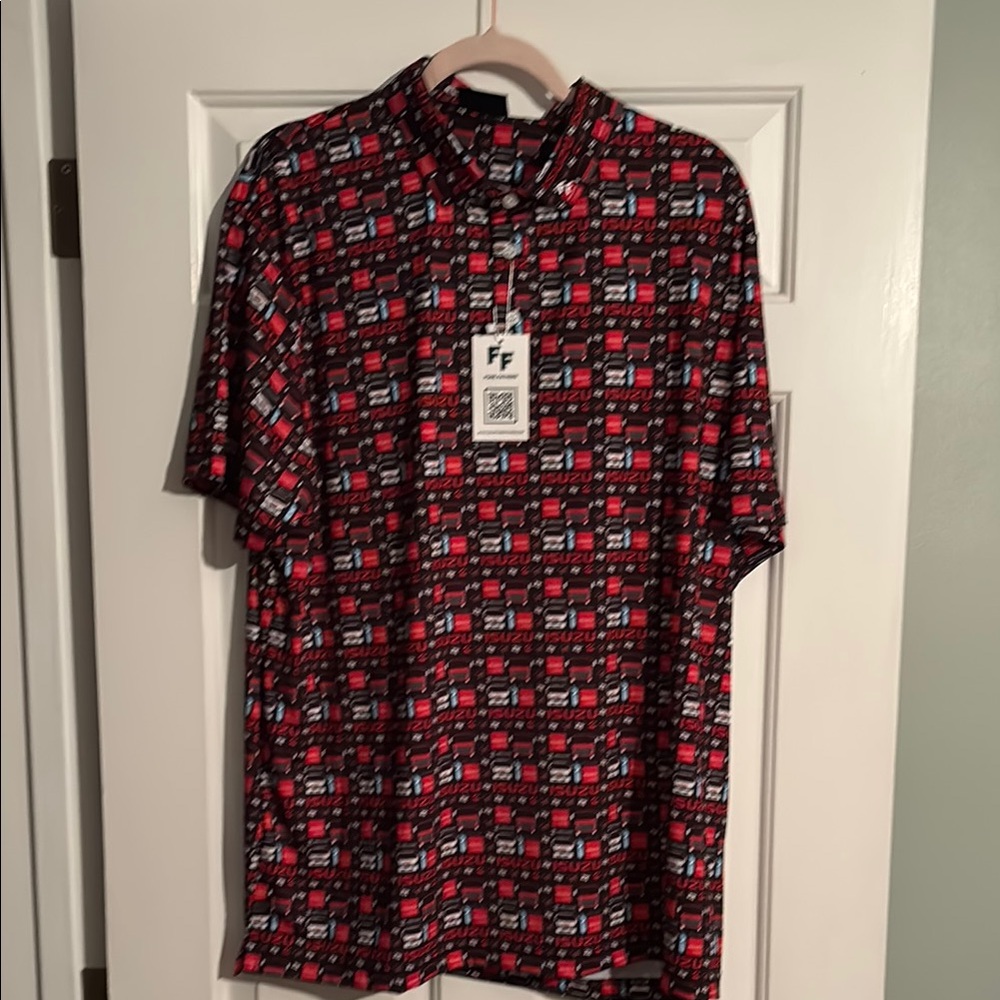 Men's Red Patterned Shirt